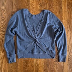 Aerie Offline Slate Blue Twist Sweatshirt size M